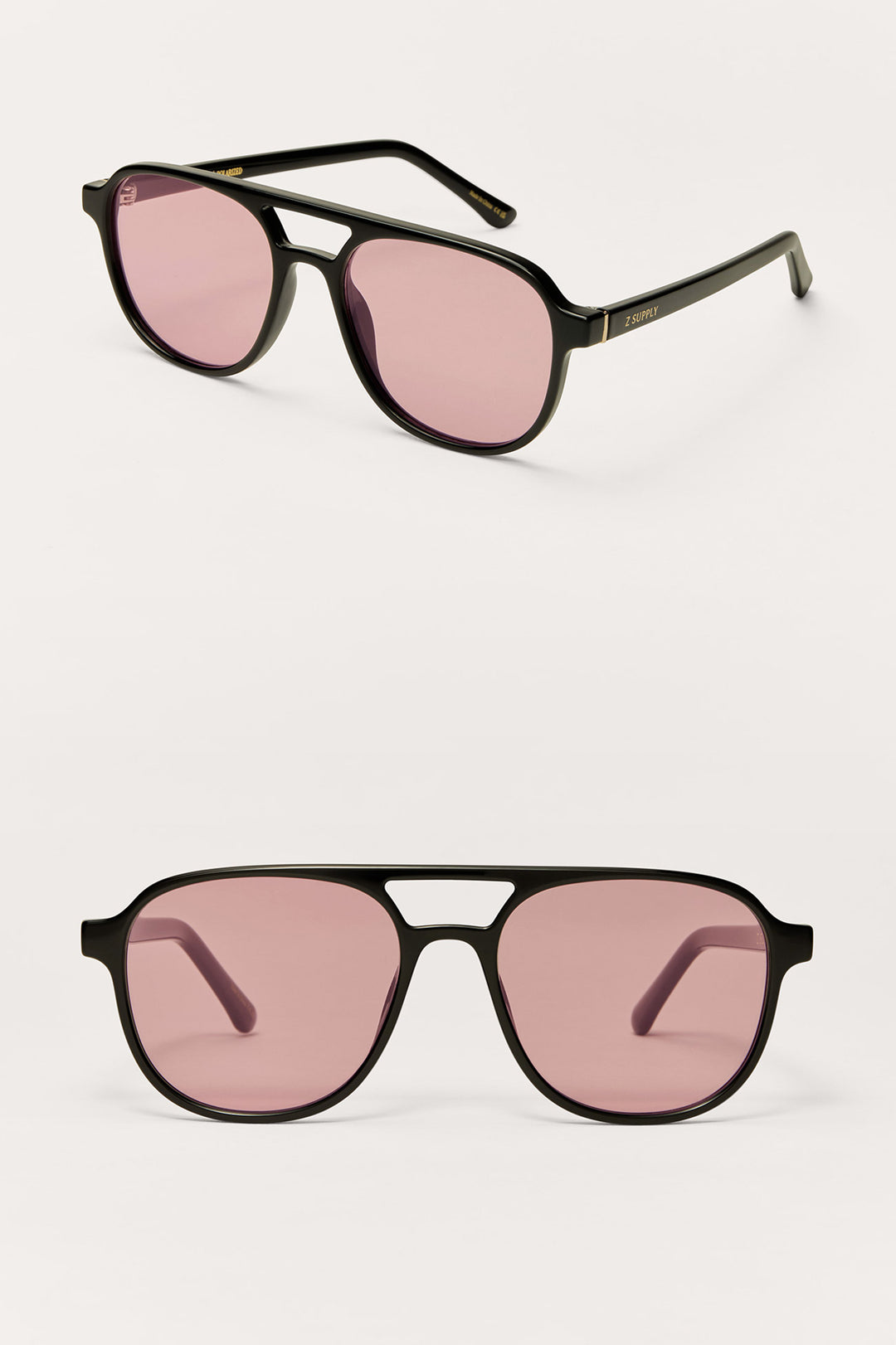 Tourist Sunglasses Black & Pink Polarized by Z Supply