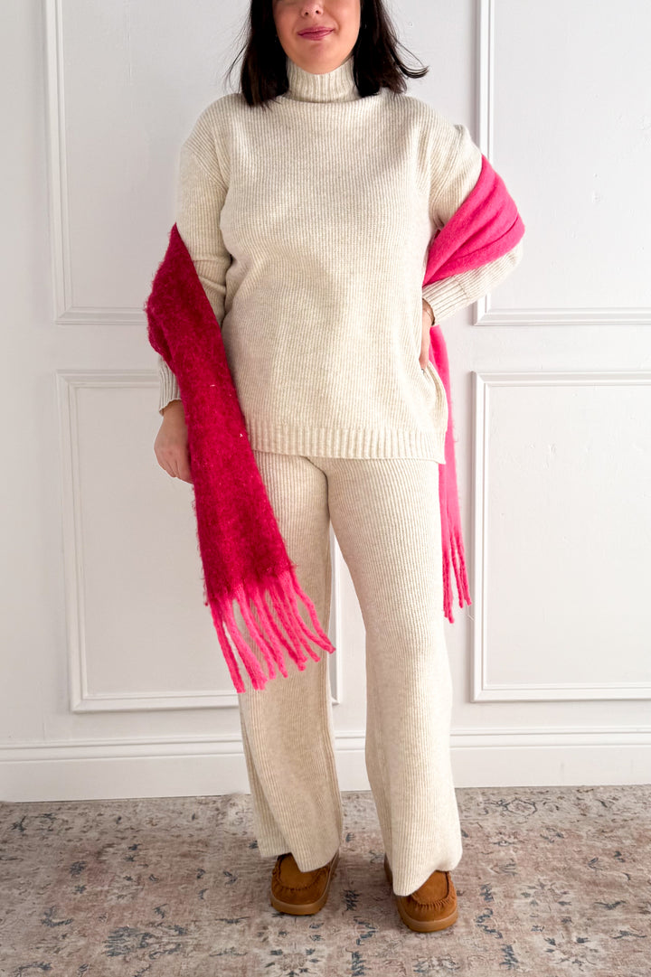 Ribbed Mock Neck Sweater