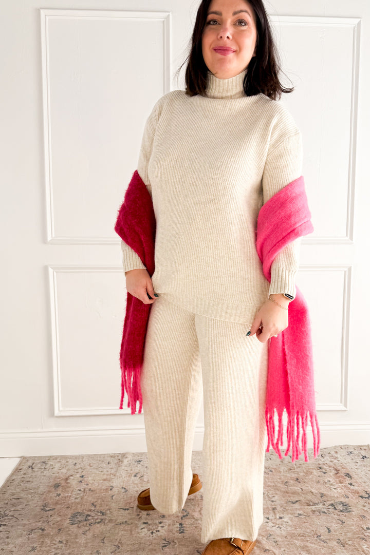 Ribbed Mock Neck Sweater