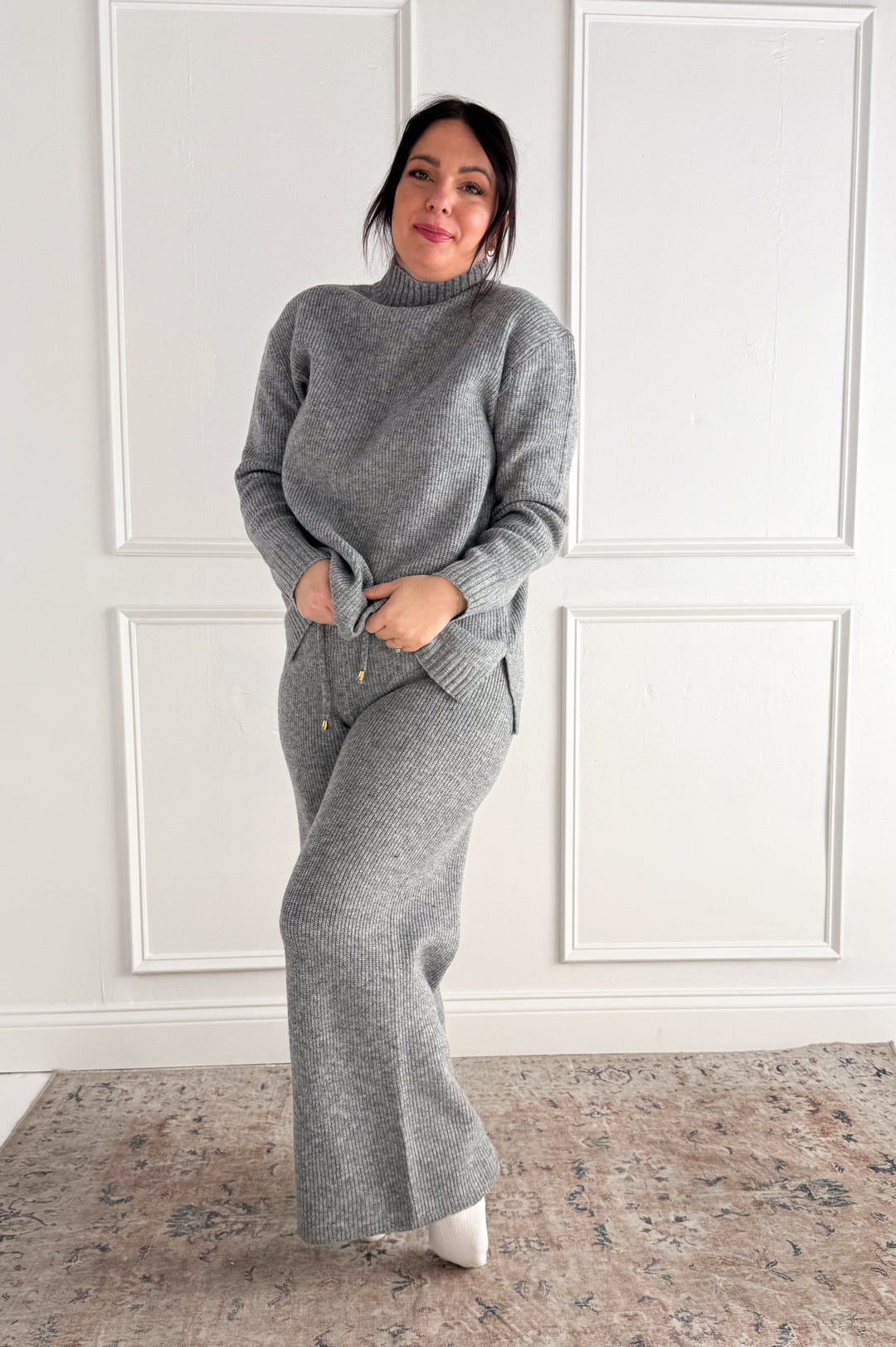 Ribbed Mock Neck Sweater