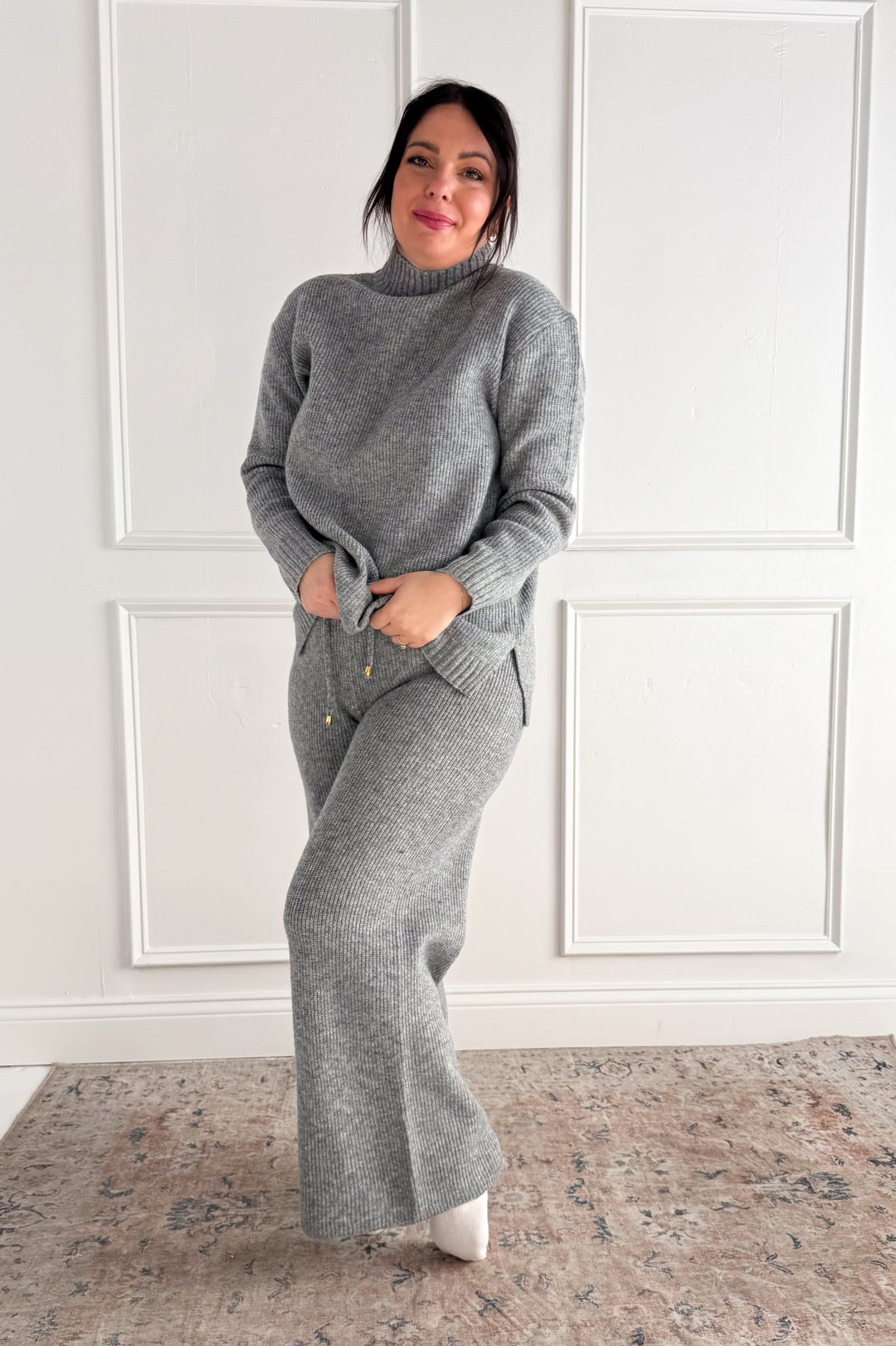 Ribbed Mock Neck Sweater