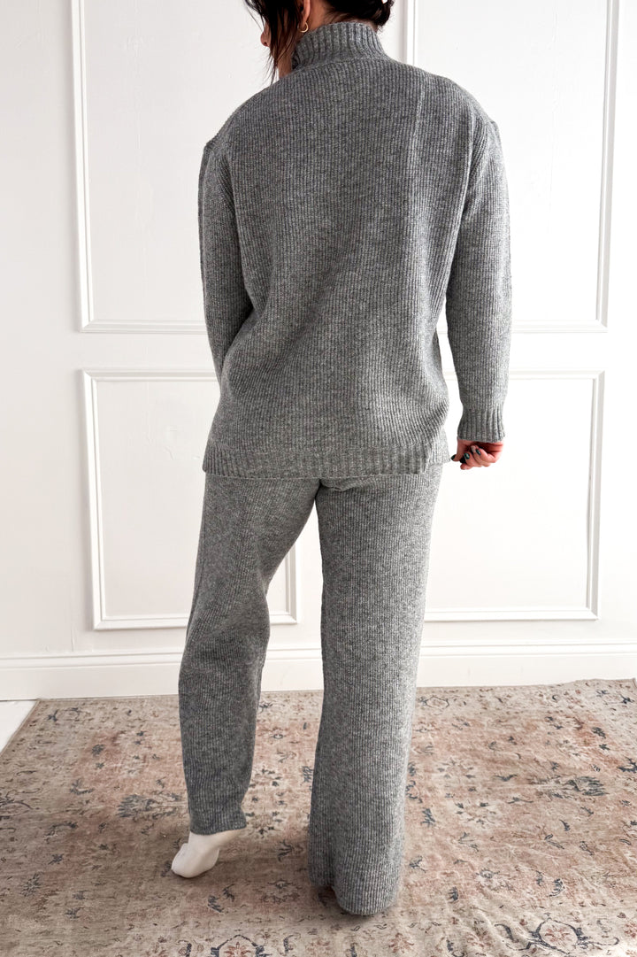 Ribbed Wide Leg Knit Pants