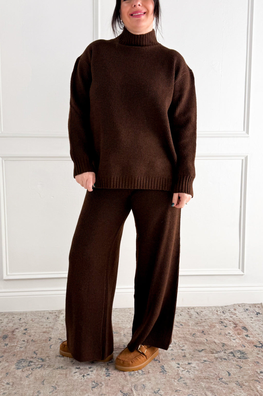 Ribbed Mock Neck Sweater