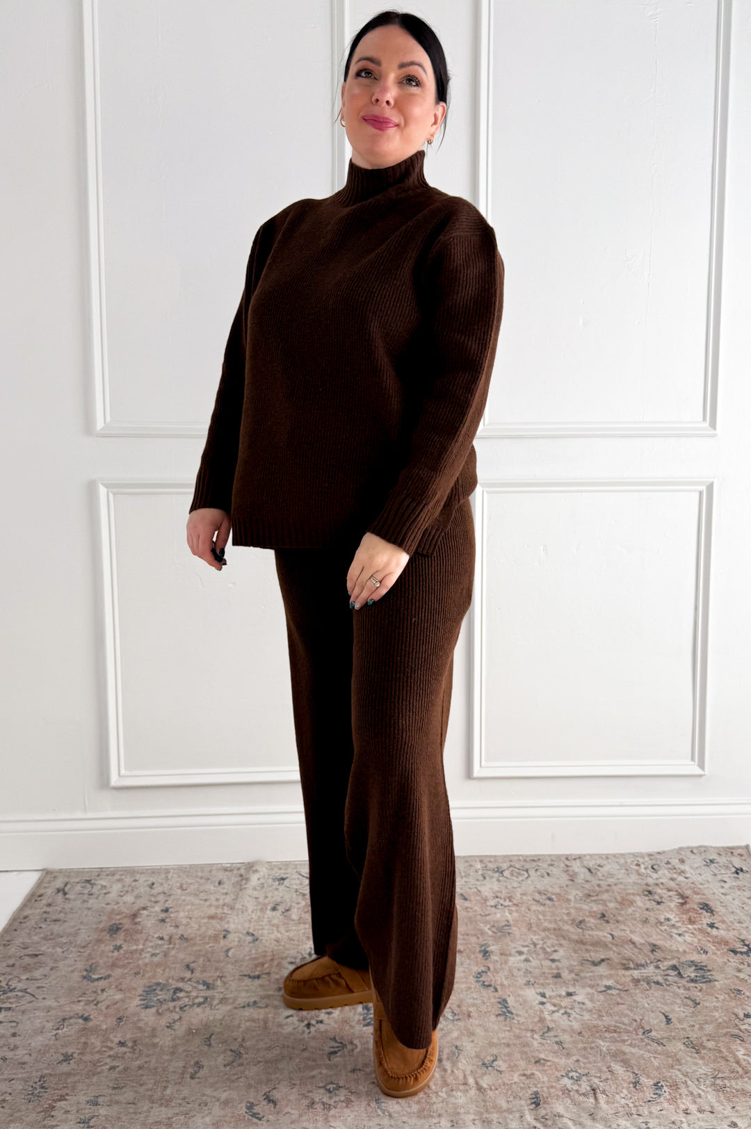 Ribbed Mock Neck Sweater