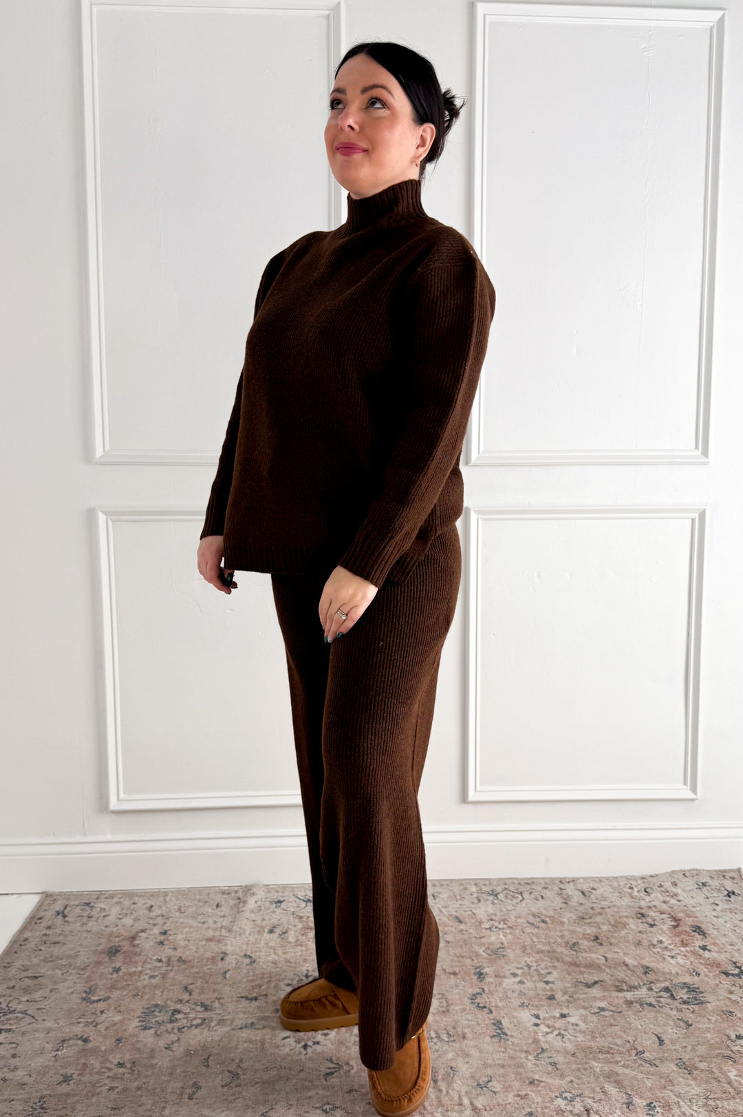 Ribbed Mock Neck Sweater