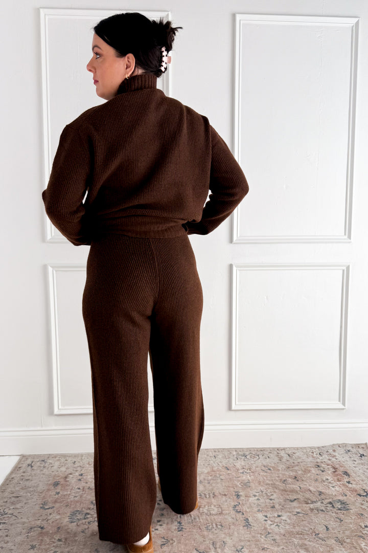 Ribbed Wide Leg Knit Pants