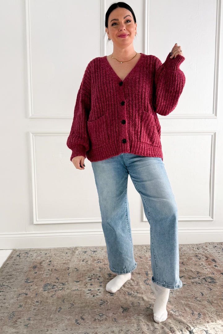 Button Down Cozy Sweater Cardigan