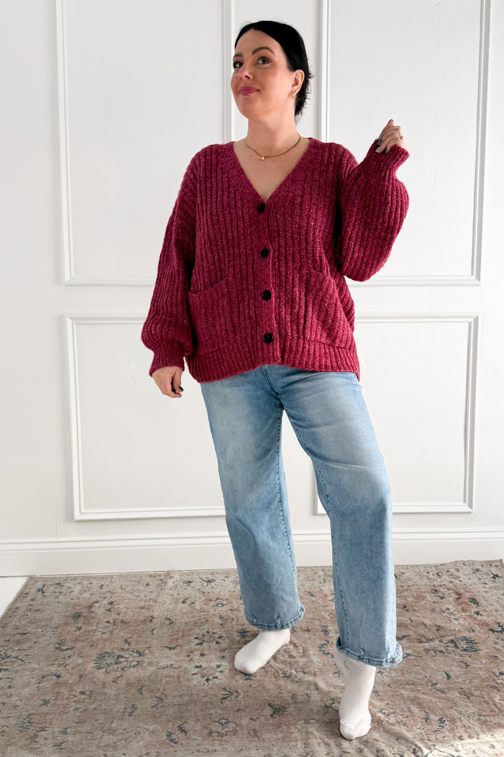 Button Down Cozy Sweater Cardigan