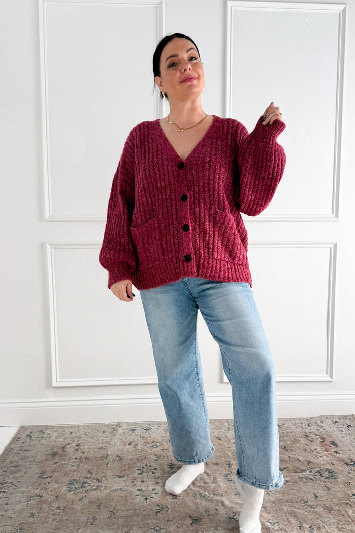 Button Down Cozy Sweater Cardigan