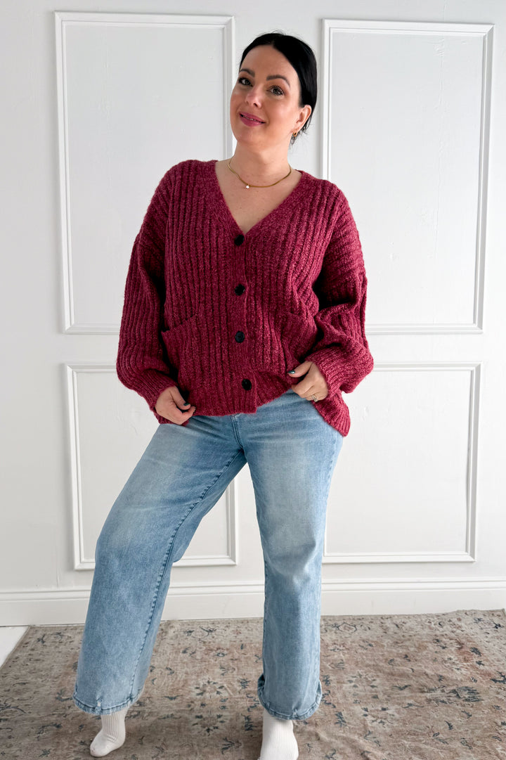 Button Down Cozy Sweater Cardigan
