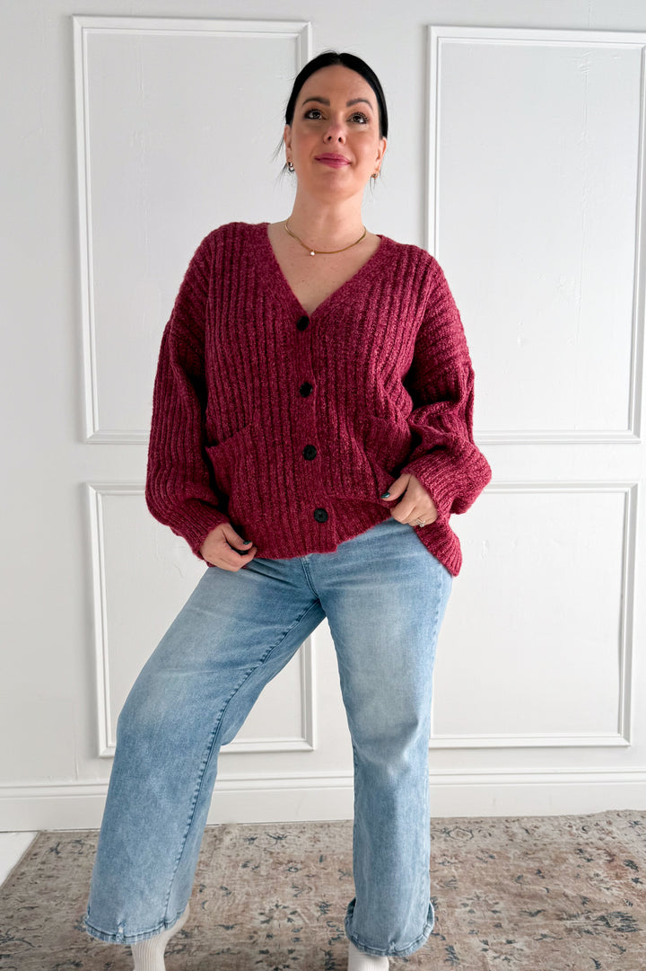 Button Down Cozy Sweater Cardigan