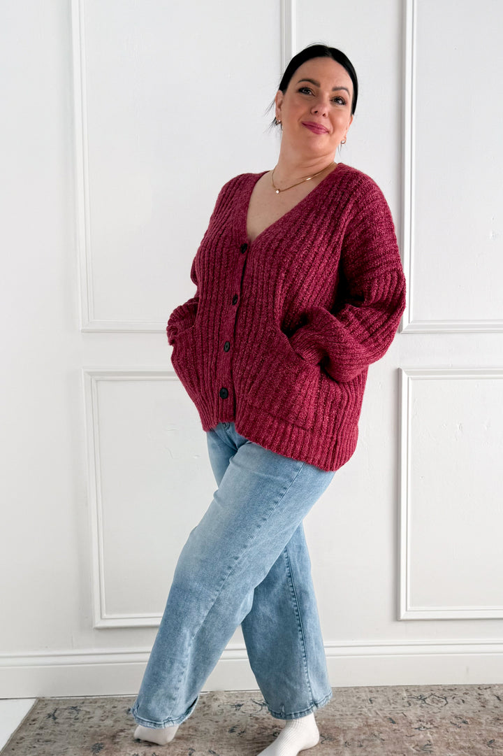 Button Down Cozy Sweater Cardigan