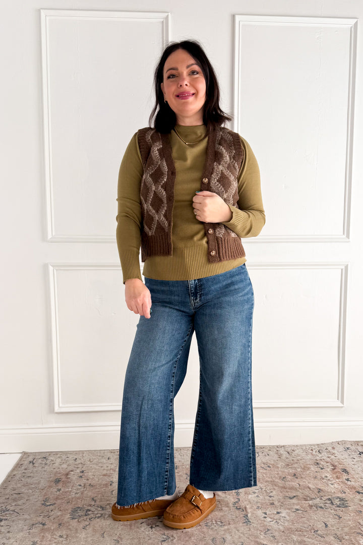 The Luxe Cocoa Sweater Vest