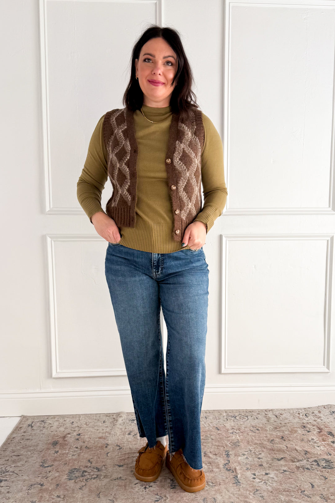 The Luxe Cocoa Sweater Vest