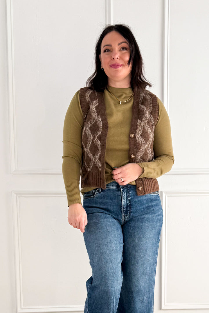 The Luxe Cocoa Sweater Vest