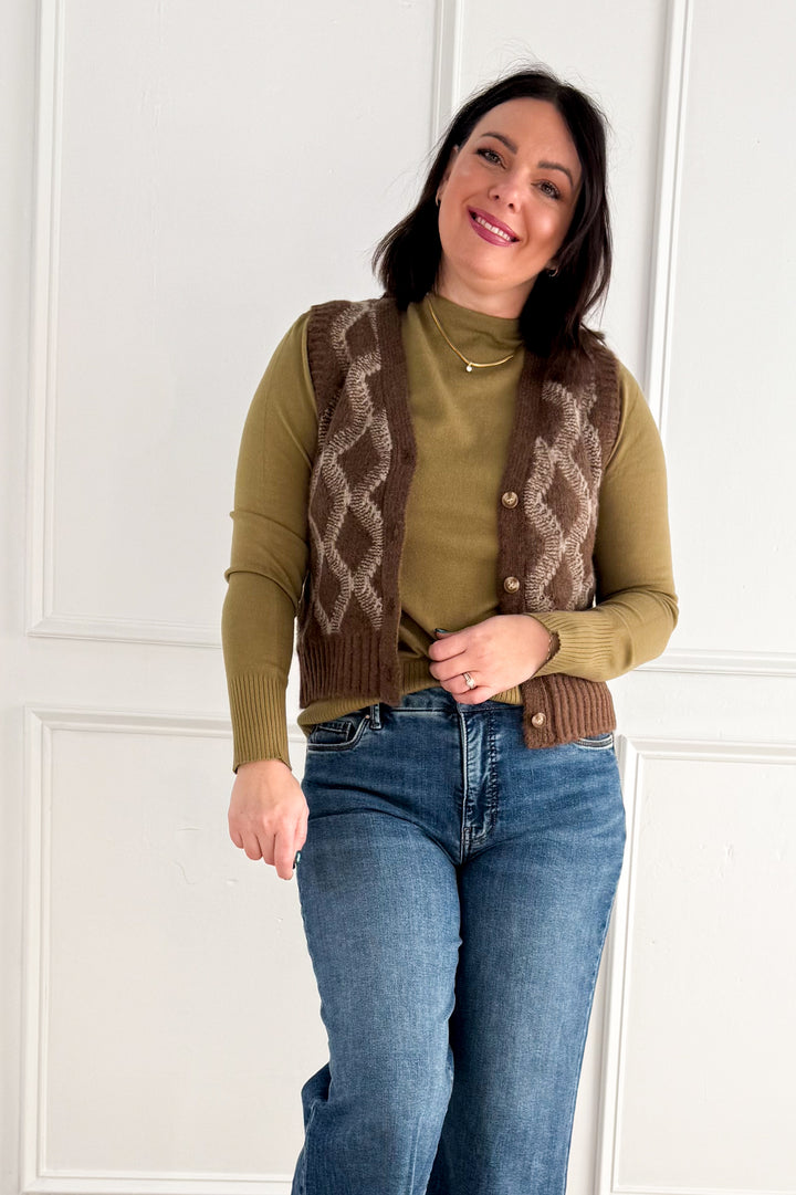 The Luxe Cocoa Sweater Vest