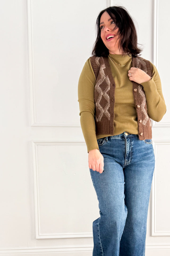 The Luxe Cocoa Sweater Vest