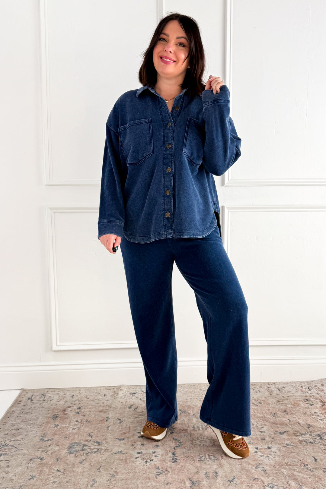 Z Supply Hunter Denim Knit Drawstring Pants