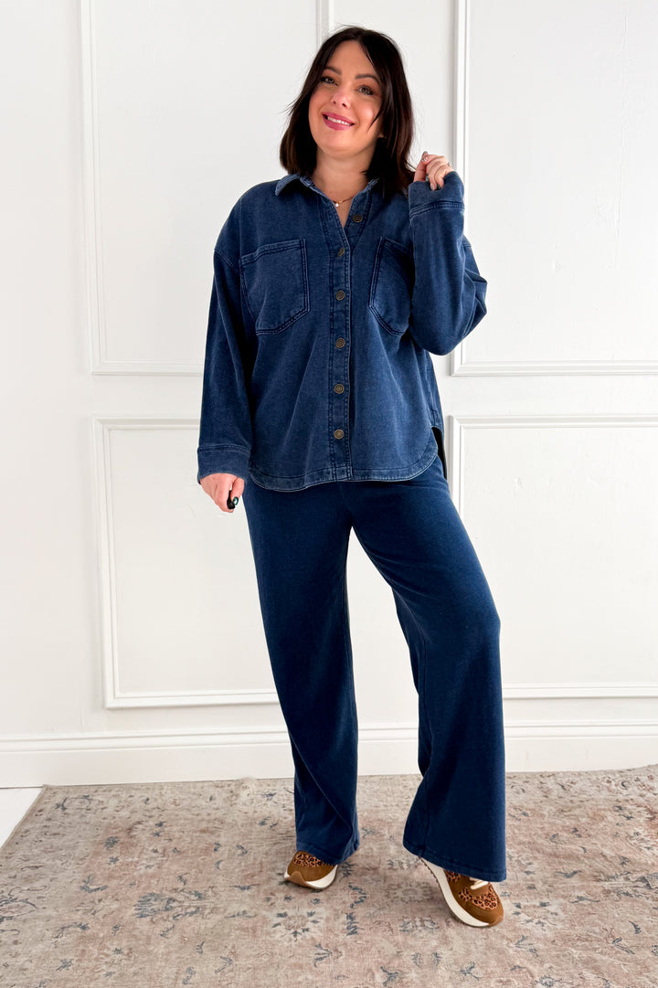 Z Supply Hunter Denim Knit Drawstring Pants