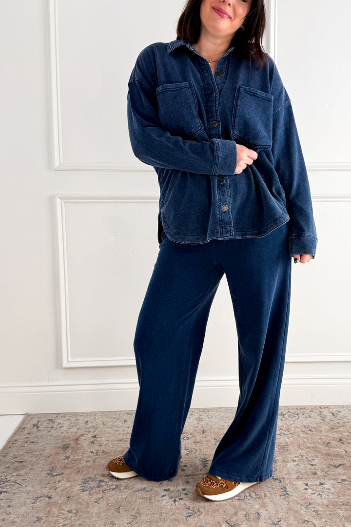 Z Supply Hunter Denim Knit Drawstring Pants