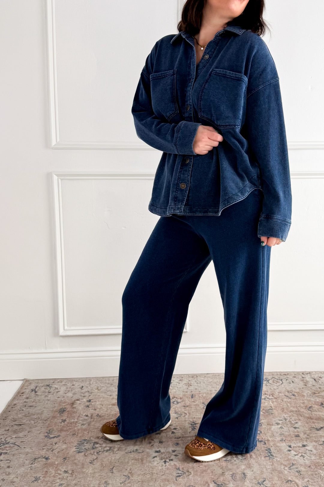 Z Supply Hunter Denim Knit Drawstring Pants