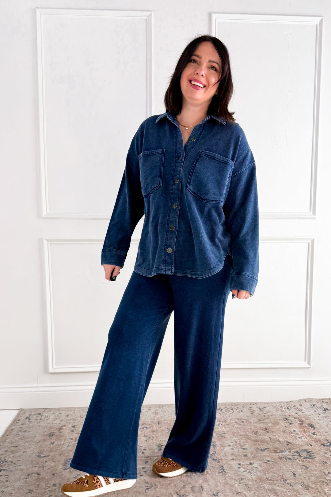 Z Supply Hunter Denim Knit Drawstring Pants