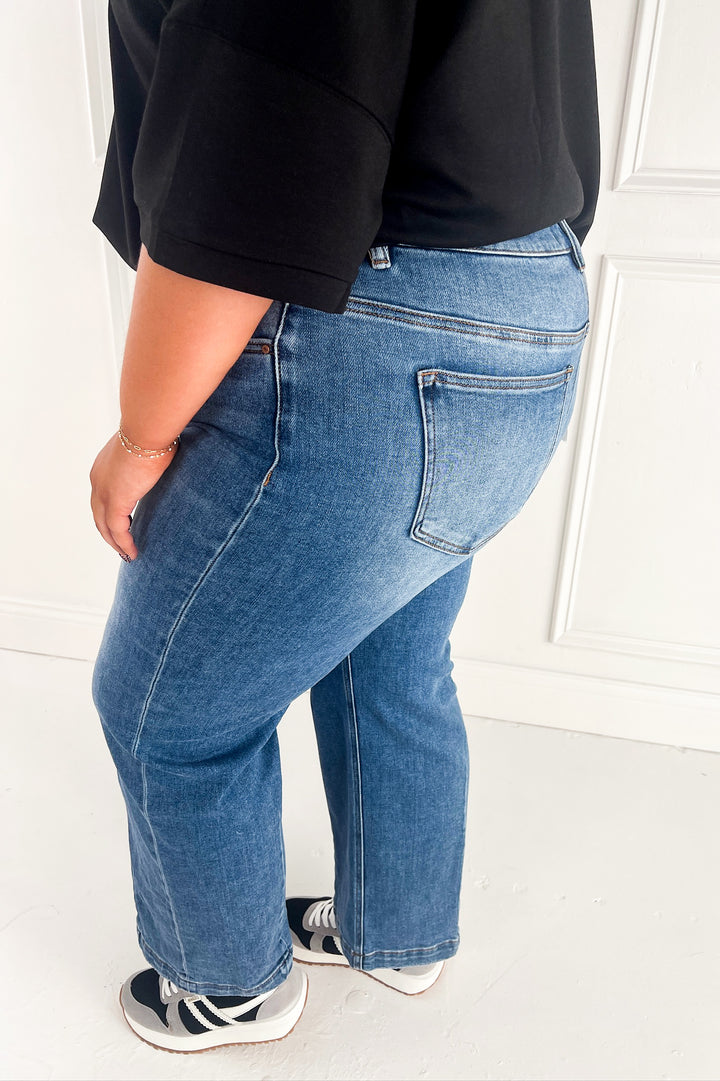 Risen Hi-Rise Curvy Crop Boyfriend Tapered Jeans