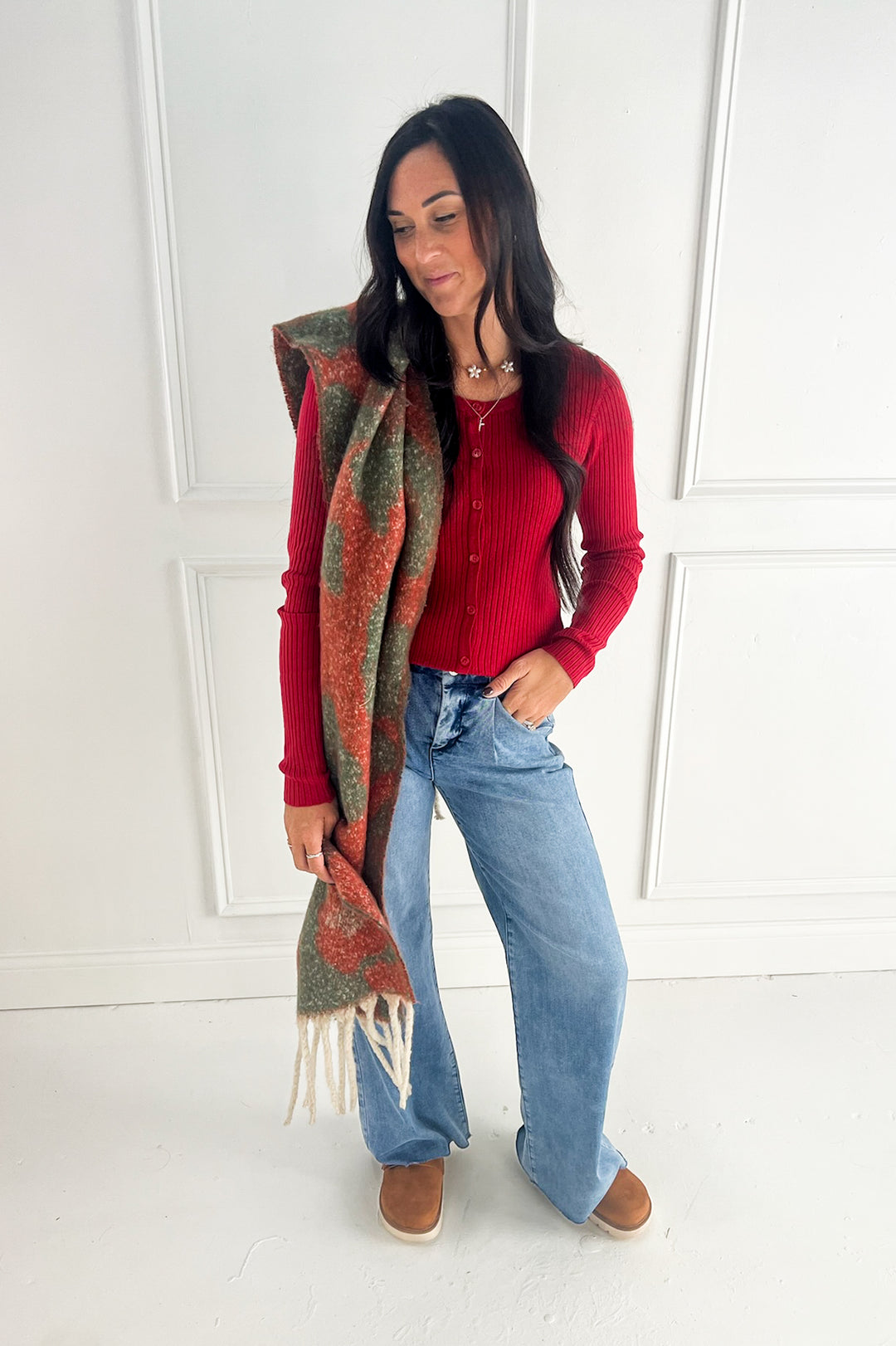 Lightweight Ribbed Button Up Cardigan