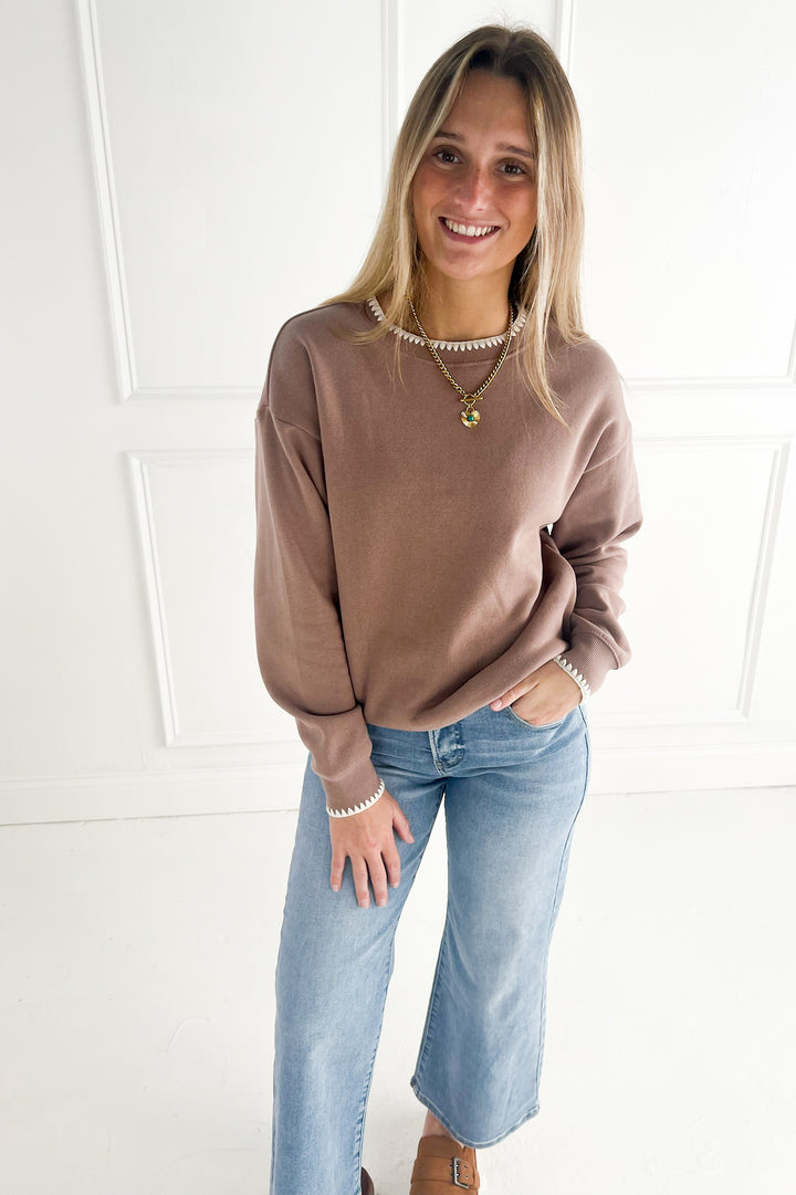 Thread & Supply The Carmine Top Crewneck