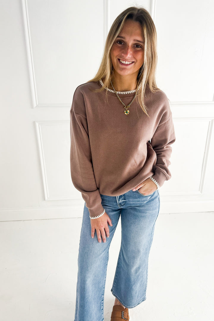 Thread & Supply The Carmine Top Crewneck