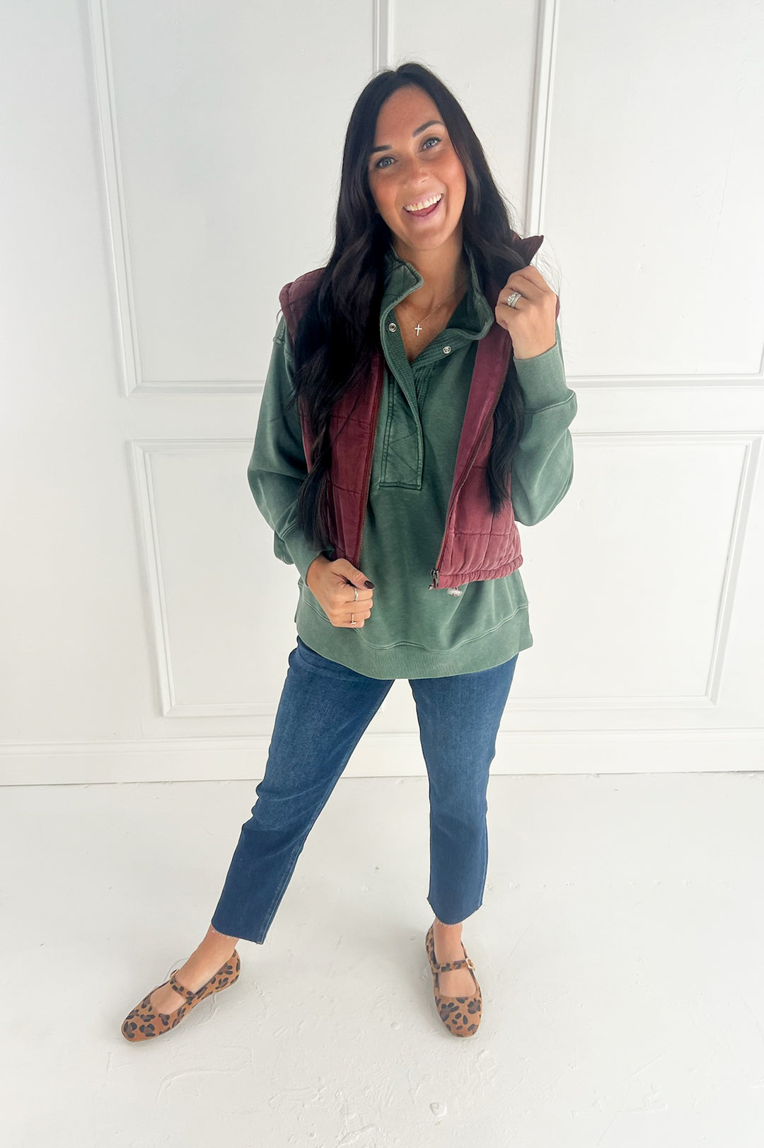 Mineral Washed Quarter Snap Pullover