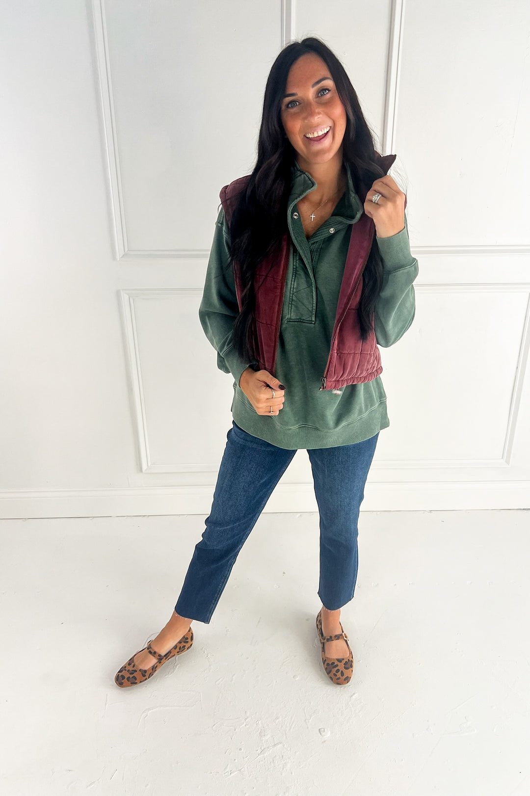 Mineral Washed Quarter Snap Pullover