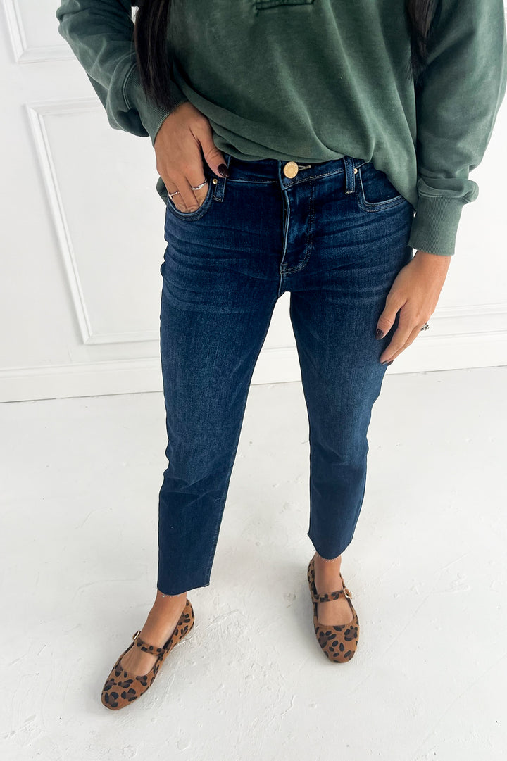 Rachael Fab Ab Raw Hem Mom Jeans | Kut from the Kloth