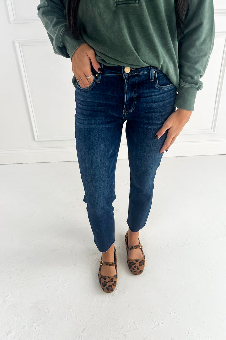 Rachael Fab Ab Raw Hem Mom Jeans | Kut from the Kloth