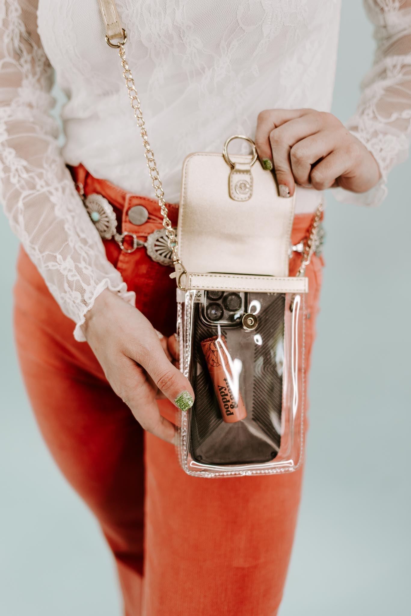 Load image into Gallery viewer, Transparent Phone Holder Crossbody
