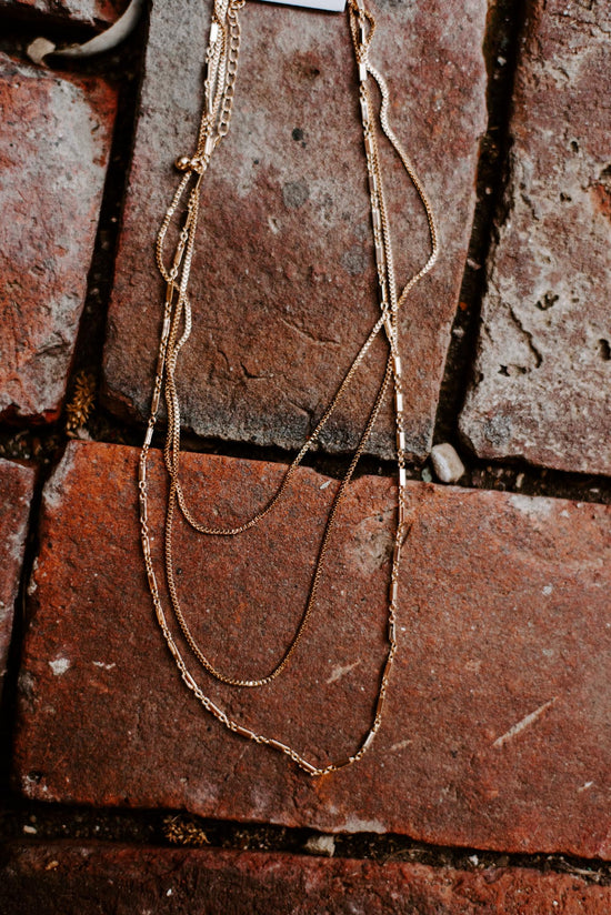 Triple Layer Box Chain Necklace