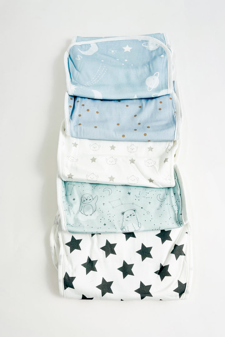 5 Pack Urban Burp Cloth - Constellation