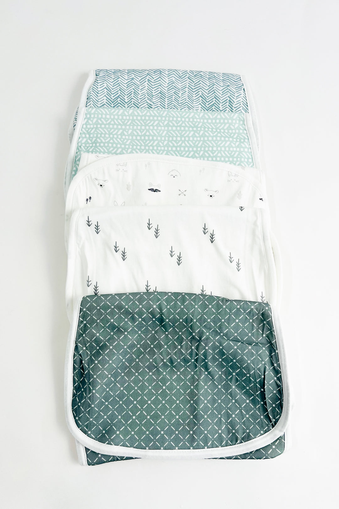5 Pack Softe Burp Cloths - Nordic