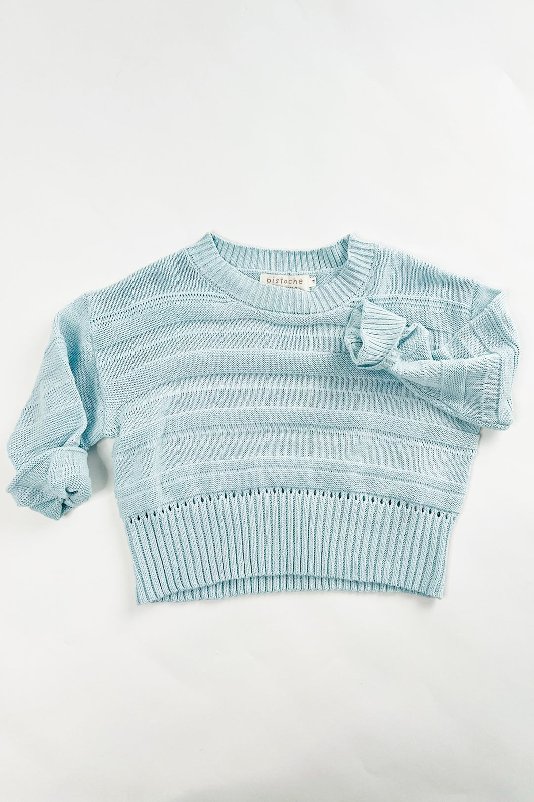 Girl's Cotton Textured Knit Sweater