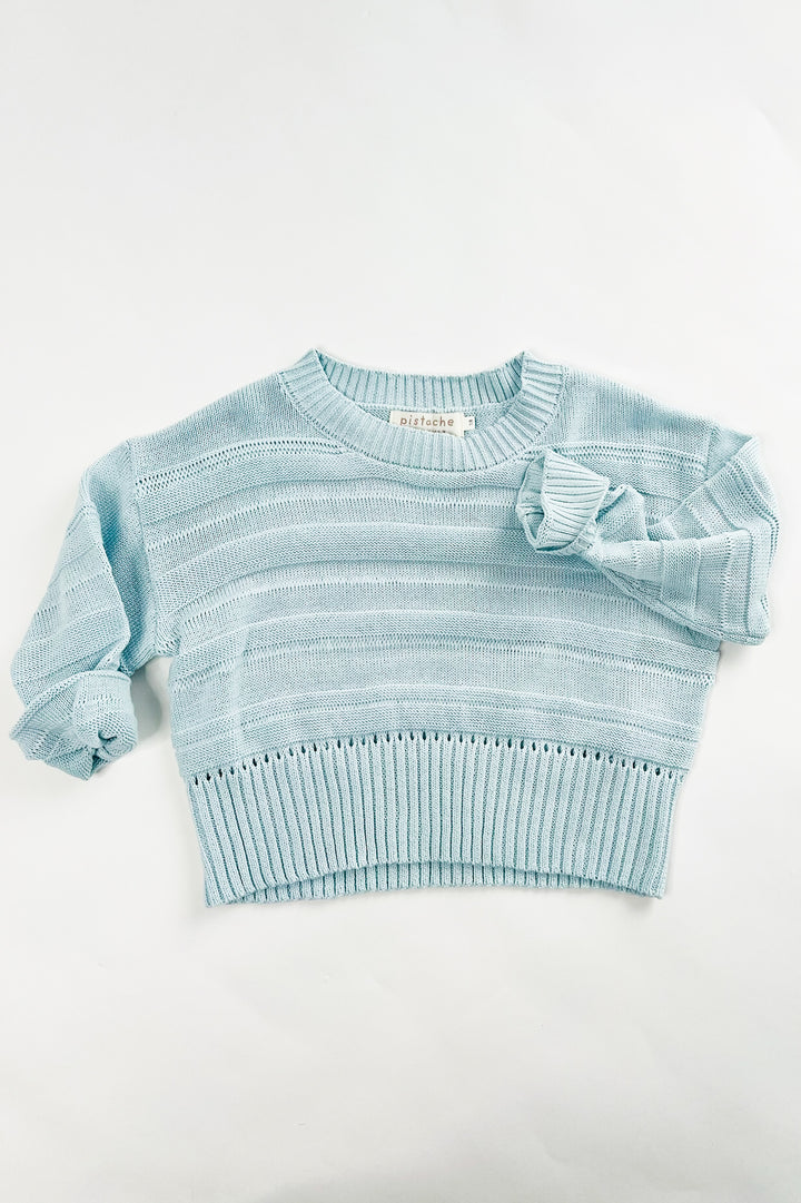 Girl's Cotton Textured Knit Sweater