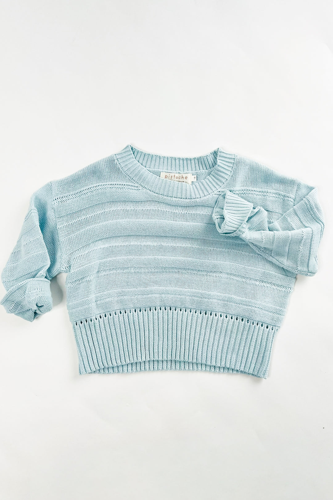 Girl's Cotton Textured Knit Sweater