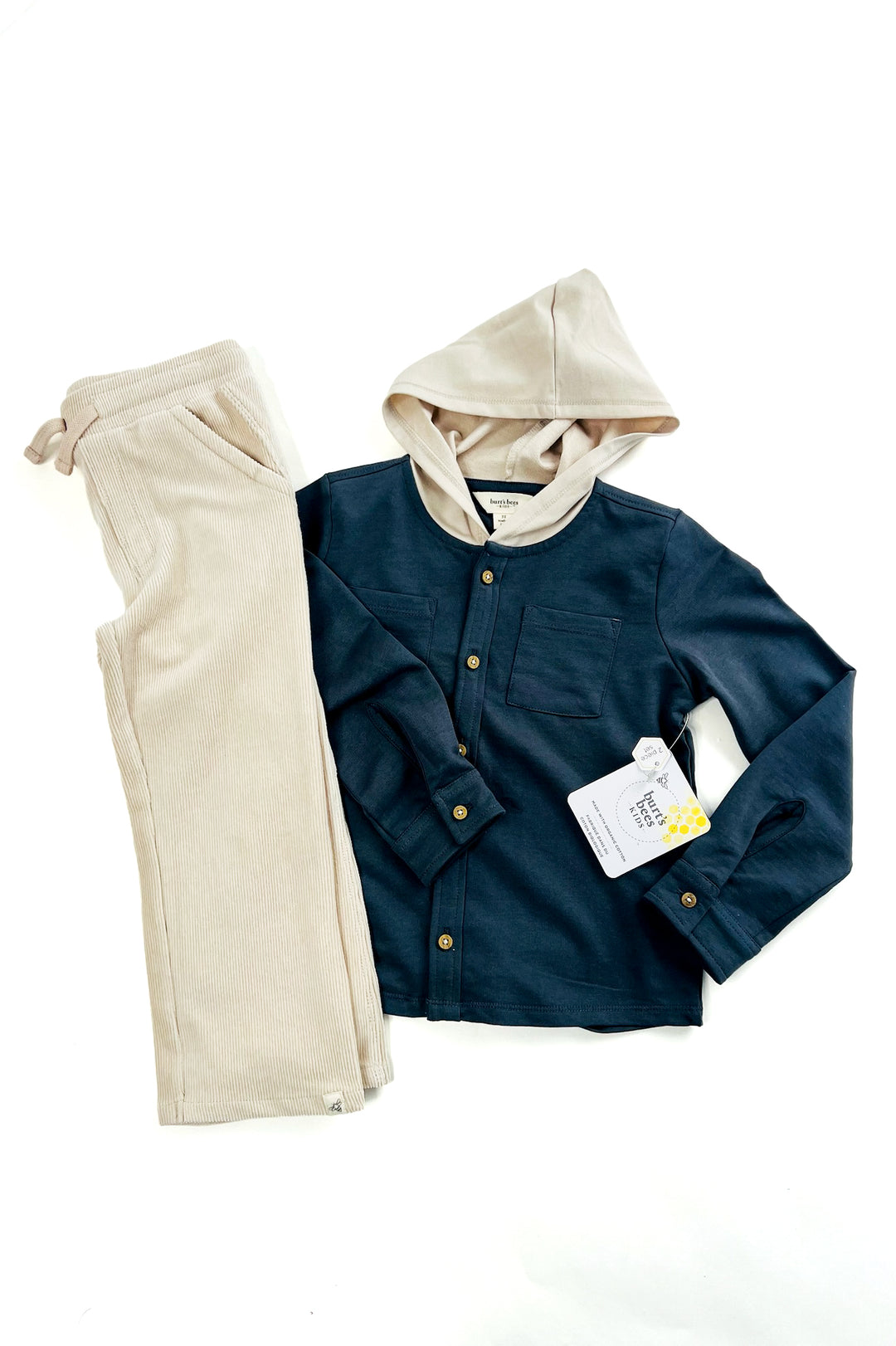Hooded Button Down Shirt Set