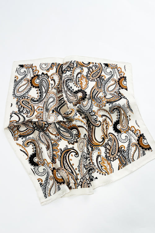 Neutral Paisley Scarf