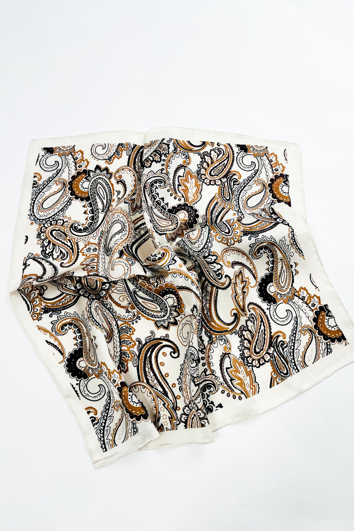 Neutral Paisley Scarf