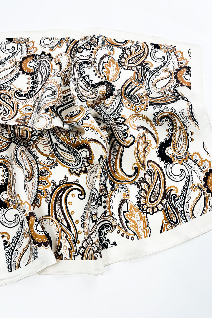 Neutral Paisley Scarf