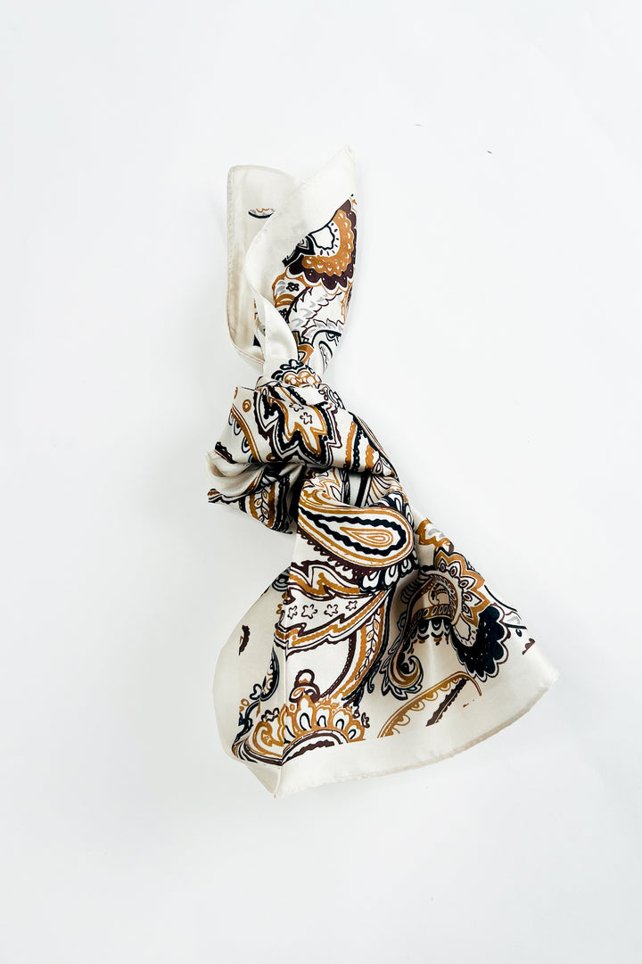 Neutral Paisley Scarf