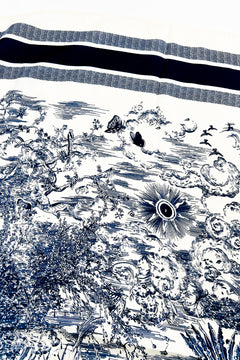 Navy Floral Bandana Scarf