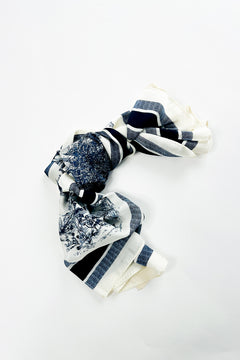 Navy Floral Bandana Scarf