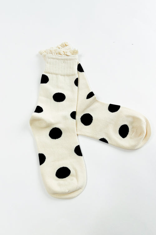 Polka Dot Lace Socks