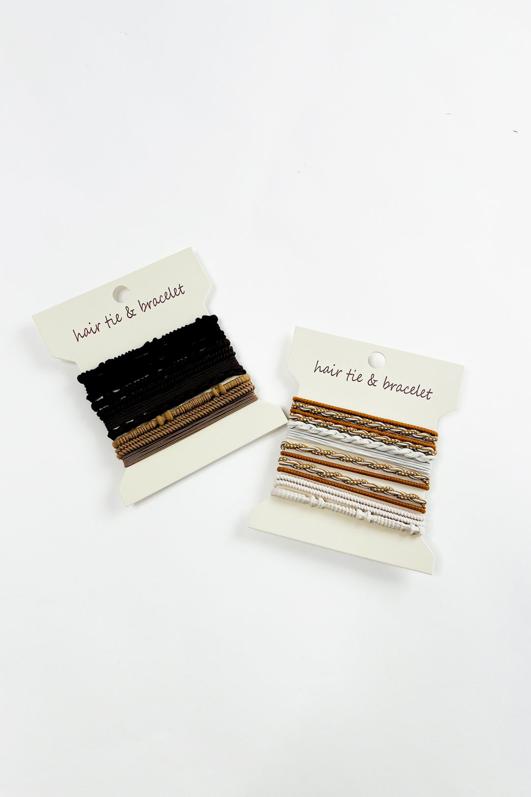 Boho Multi Style Hair Tie Set- Brown